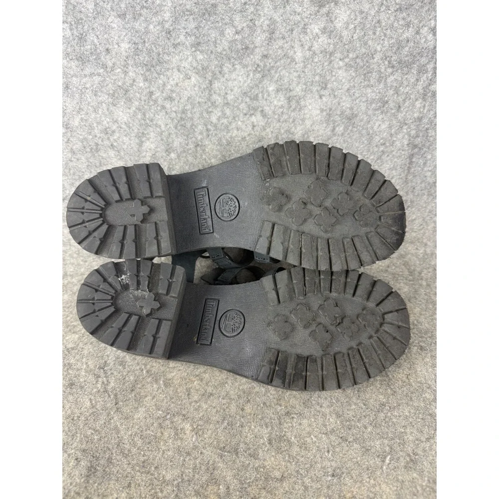 Timberland London Vibe Black Nubuck Gladiator Strappy Platform Sandals A2A3G 8.5